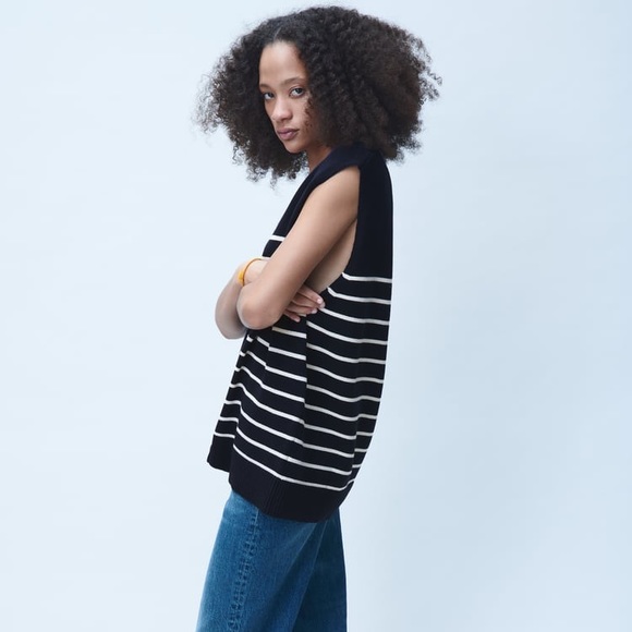 Zara striped knit vest - Picture 4 of 12